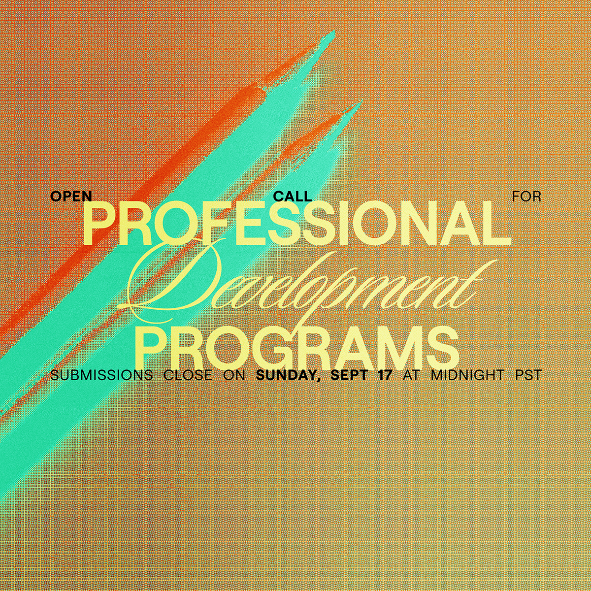 Open Call for Professional Development Programs