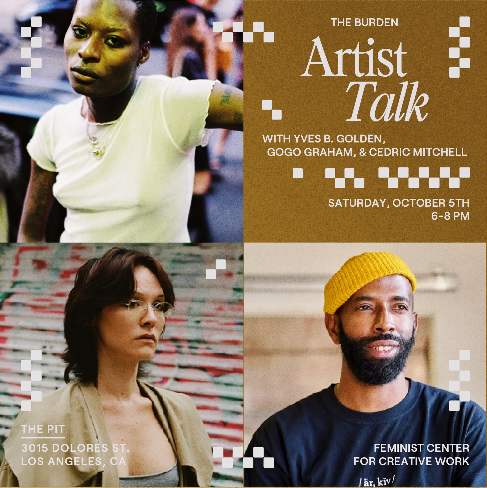 Artist Talk with Yves B. Golden, Gogo Graham & Cedric Mitchell 