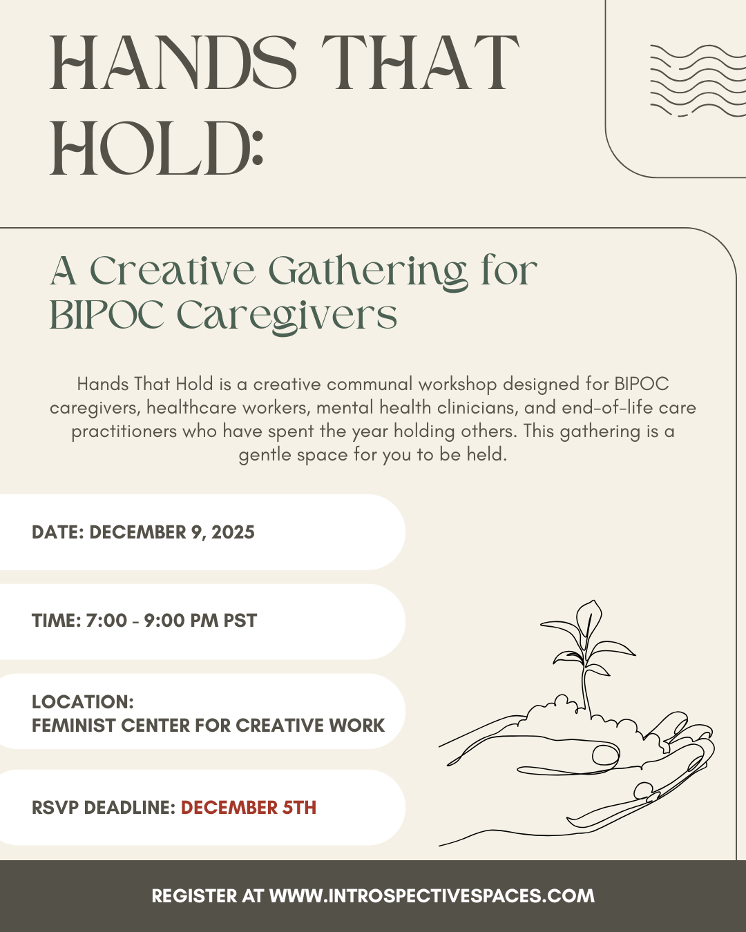 Hands That Hold: A Creative Gathering for BIPOC Caregivers