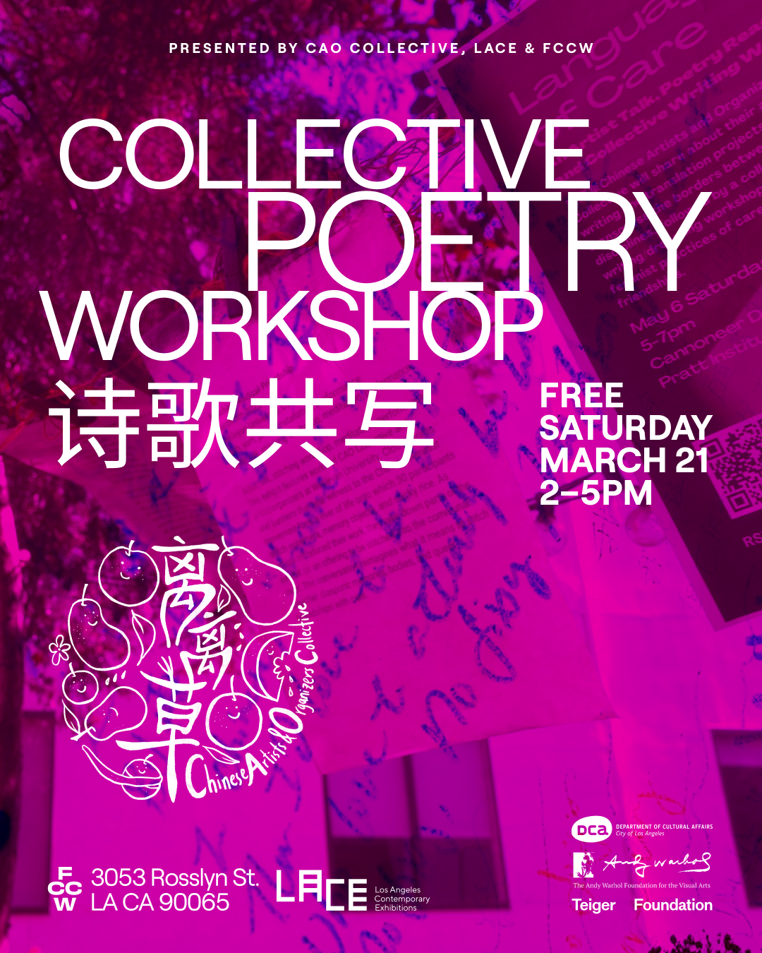 Collective Poetry Workshop with CAO Collective