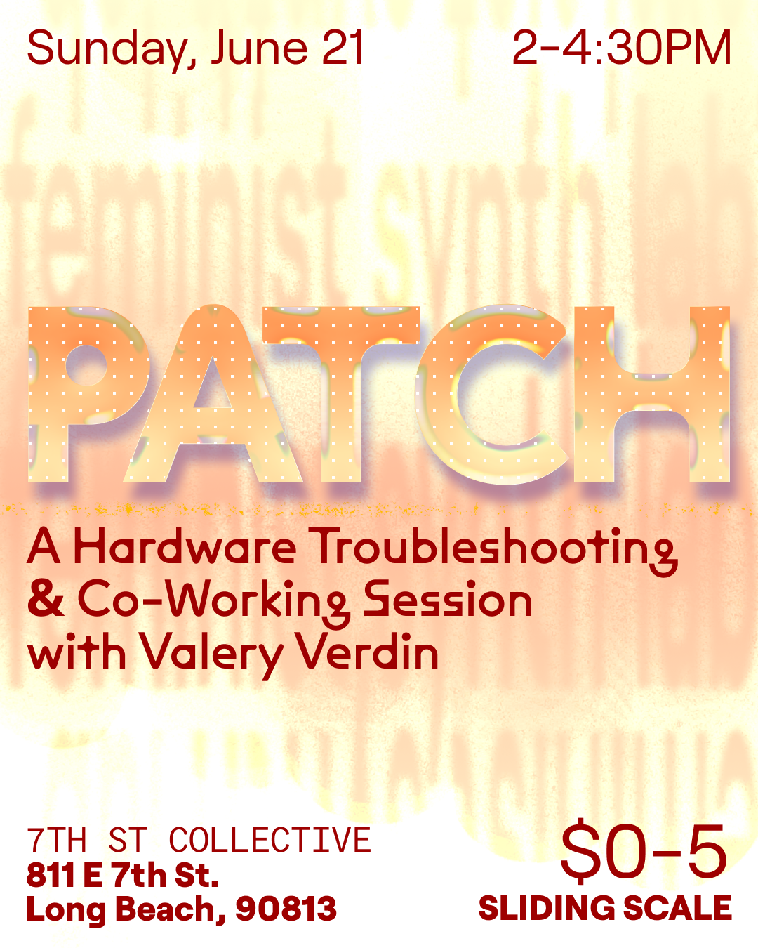 Feminist Synth Lab — Patch: A Hardware Troubleshooting & Co-Working Session with Valery Verdin